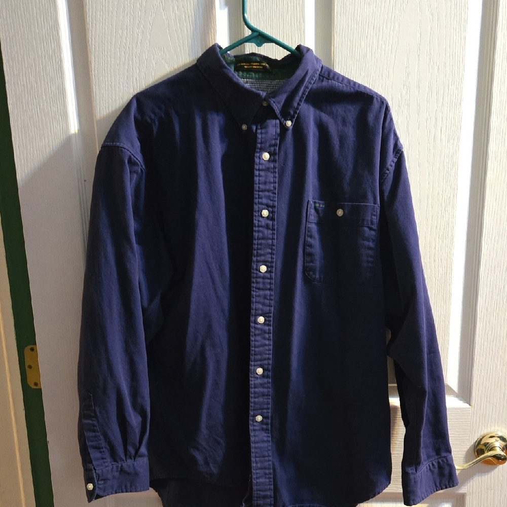 Alexander Julian Colours Deep Blue Casual Button-Down Shirt
